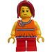 LEGO Girl avec Orange Haut Figurine