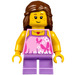 LEGO Girl mit Pink Halter oben mit Butterflies Minifigur