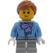 LEGO Girl with Purple Scarf Minifigure