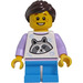 LEGO Girl with Racoon Shirt Minifigure