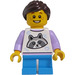 LEGO Girl avec Racoon Shirt Figurine