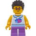 LEGO Girl with White Striped Sweater Minifigure