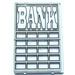 LEGO Glas for Kader 1 x 4 x 5 met Panes en Wit BANK Sticker (2494)