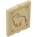 LEGO Glass for Window 1 x 2 x 2 with Bear Carving Sticker (35315)