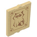 LEGO Glass for Window 1 x 2 x 2 with Cat Carving Sticker (35315)