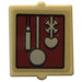 LEGO Glass for Window 1 x 2 x 2 with Clock Pendulum Sticker (35315)
