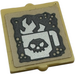 LEGO Glass for Window 1 x 2 x 2 with coffee cup with skull and steam Sticker (35315)