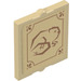 LEGO Glass for Window 1 x 2 x 2 with Frog Carving Sticker (35315)