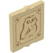 LEGO Glass for Window 1 x 2 x 2 with Owl Carving Sticker (35315)