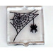 LEGO Glass for Window 1 x 2 x 2 with Spider and Web in Upper Left Corner Sticker (60601)