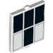 LEGO Glass for Window 1 x 2 x 2 with White and Black Panel (24414 / 35315)