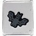 LEGO Glas for Venster 1 x 3 x 3 met Vleermuis Sticker (51266)