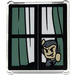 LEGO Glass for Window 1 x 3 x 3 with Window with Goblin behind Sand Green Curtains Sticker (51266)