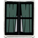LEGO Glass for Window 1 x 3 x 3 with Window with nearly closed Sand Green Curtains Sticker (51266)