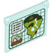 LEGO Glas for Fenster 1 x 4 x 3 Opening mit Jurassic World Island Map (38150 / 60603)