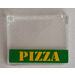LEGO Glass for Window 1 x 4 x 3 Opening with 'PIZZA' Sticker (35318)