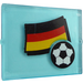 LEGO Glass for Window 1 x 4 x 3 with Germany Flag Sticker (without Circle) (3855)