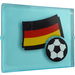 LEGO Glas for Venster 1 x 4 x 3 met Germany Vlag Sticker (zonder cirkel) (3855)
