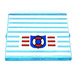 LEGO Glass for Window 1 x 4 x 3 with Stripes and Coast Guard Sticker (without Circle) (3855)