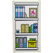 LEGO Verre for Fenêtre 1 x 4 x 6 avec Bookshelf avec Picture et Folders Autocollant (6202)