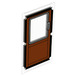 LEGO Glass for Window 1 x 4 x 6 with Brown door (6202 / 100773)