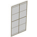LEGO Glass for Window 1 x 4 x 6 with Gold Lattice over Frosted White Background (35295 / 35330)