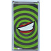 LEGO Glass for Window 1 x 4 x 6 with Joker Smile, Red Lips and Lime Circles Sticker (6202)