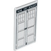 LEGO Glass for Window 1 x 4 x 6 with Mirror Image of TARDIS Door (24408 / 35295)