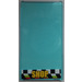 LEGO Glass for Window 1 x 4 x 6 with &#039;SHOP&#039; on Checkered Background Sticker (6202)