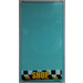 LEGO Glas voor Venster 1 x 4 x 6 met &#039;SHOP&#039; aan Checkered Background Sticker (6202)