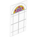 LEGO Glas voor Venster 1 x 4 x 6 met Stained Glas Arched Top (6202 / 29184)