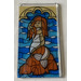 LEGO Glass for Window 1 x 4 x 6 with stained-glass mermaid sitting on rock Sticker (6202)