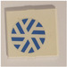 LEGO Glas for Venster 4 x 4 x 3 met Blauw en Wit Snowflake Sticker (4448)