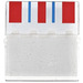 LEGO Glass for Window 4 x 4 x 3 with Red, Blue &amp; White Stripes Sticker (4448)