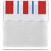 LEGO Verre for Fenêtre 4 x 4 x 3 avec rouge, Bleu &amp; blanc Rayures Autocollant (4448)