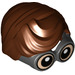 LEGO Glasses mit Reddish Brown Wellig Haar (29709)