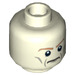 LEGO Glow in the Dark Solid White Aldrich Killian Head (Recessed Solid Stud) (3626 / 14255)