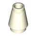 LEGO Glow in the Dark Solid White Cone 1 x 1 with Top Groove (28701 / 59900)