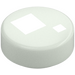 LEGO Glow in the Dark Solid White Tile 1 x 1 Round with BrickHeadz Eye (31468 / 102487)