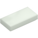 LEGO Glow in the Dark Solid White Tile 1 x 2 with Groove (3069 / 30070)