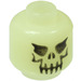LEGO Glow in the Dark Transparent Blanc Minifig Diriger avec Evil Squelette Skull (Goujon de sécurité) (3626 / 52703)