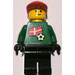 LEGO Goalkeeper avec Danish Drapeau sur De Affronter et blanc Number (1,18,22) sur Retour Figurine