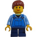 LEGO Grand Carousel Girl avec Bleu Overalls Figurine