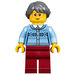 LEGO Grandma s Bright Světlo Modrá Svetr Minifigurka