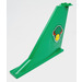 LEGO Green Aircraft Tail 2 x 12 x 8 with Rudder with Red Arrow and Wire Frame Globe Sticker (54094)