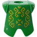 LEGO Green Armor Breastplate with Leg Protection with Rascus Yellow Pattern (2587 / 49264)