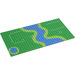 LEGO Groen Grondplaat 16 x 32 met River from 6071 (2748)
