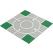 LEGO Groen Grondplaat 32 x 32 (7-Nop) met  Intersection en Runway met smalle &quot;V&quot;