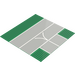 LEGO Groen Grondplaat 32 x 32 (7-Nop) met T Intersection en Runway met smalle &quot;V&quot;