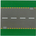 LEGO Vert Plaque de Base 32 x 32 Road 6-Stud Droit avec blanc Dashed Lines (44336 / 54201)